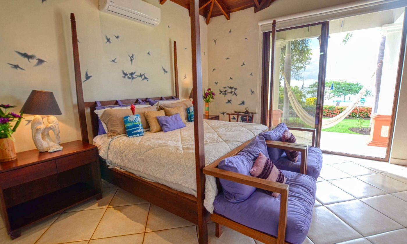 bedroom 1 with view to ocean